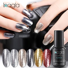 Inagla 8ml Platinum Gel Nail Art Glitter Starry Glitter Gel Nails Paint Crystal Soak Off UV LED Gel Nail Polish Primer 2024 - buy cheap