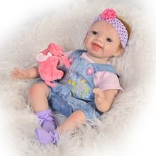 22"Reborn Doll PP Cotton Body 55cm Silicone Reborn bonecas Lifelike Newborn simulation real looking Toys birthday presents dolls 2024 - buy cheap