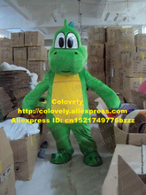 Disfraz de dinosaurio verde de lujo, traje de Mascota de dragón, Dino Phytodinosauria con vientre rechoncho amarillo, n. ° 1943, envío gratis 2024 - compra barato