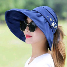 Women Sun Protective Hat Widened Brim Soft Breathable Empty Top Hat for Summer Chapeau Femme Ete Fashion Women's Summer Hat 2024 - buy cheap