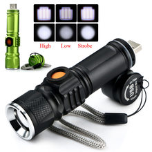 Hot Sell 2Color Durable 3 Adjustable Brightness Modes Q5 2000LM USB Rechargeable Portable Ultra Bright LED Flashlight Torch 2024 - buy cheap