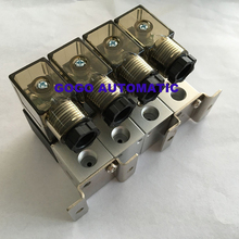 4pcs with a manifold 3 way Pneumatic Aluminium solenoid valve 3V1-06 1/8" BSP AC220V micro direct acting gas electric valve 2024 - buy cheap