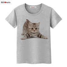 bgtomato Hot sale little cute cat 3D t shirts women cats printing fashion summer tops Brand good quality casual tee shirts 2024 - buy cheap