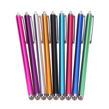 Caneta stylus redonda com 9 cores, caneta ponta fina para tela sensível ao toque, para smartphone, tablet, ipad e iphone 2024 - compre barato