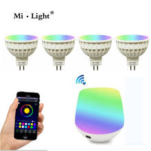Milight FUT104 MR16 spot light DC12V 2.4G Wireless  Dimmable Led Bulb  RGB+CCT Led Spotlight Smart Led Lamp+ wifi ibox 2024 - buy cheap