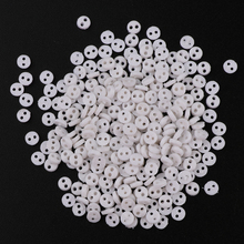 300 Pieces Very Small Mini Tiny Micro Figures Doll Clothing Sewing Buttons 4mm White Color DIY Projects Supplies 2024 - buy cheap