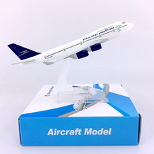 Boeing-Avión de aleación de Metal de 16CM, Avión de B747-400 con Base, avión aéreo de aleación de Metal, modelo de exhibición de juguetes coleccionables, Boeing 2024 - compra barato