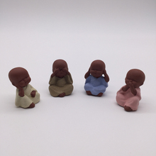 On BIG SALES 4pcs/lot mini tea pet little monk lovely home decoration desk deco pet zisha purple clay small tea play promotions 2024 - buy cheap