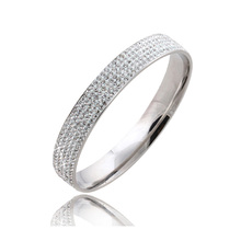 HOt Sale Wholesale 316L Stainless Steel Crystal Bangles For Women 2024 - buy cheap