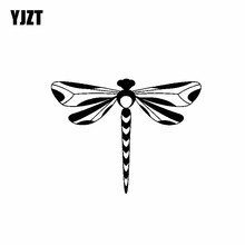 YJZT-calcomanía de vinilo de libélula para coche, pegatina inusuales, bonita, delicada, interesante, color negro/plateado, 15,1 CM x 11,6 CM, C19-1451 2024 - compra barato