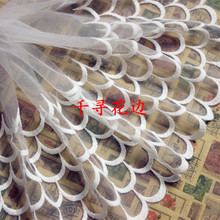 3Yard/Lot DIY Exquisite Handmade DIY Lace Fabric Embroidery White Mesh Lace Trim Garment Dress Accessories Width 24CM 2024 - buy cheap