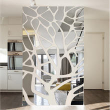 3D акриловая зеркальная Настенная Наклейка для дома, гостиной, фоновой стены для телевизора, декоративная настенная наклейка 2024 - купить недорого