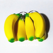 100piece / lot Fashion PU Banana Chain Key Red Yellow Romantic Keyring Car Key Chain Bag Key Ring  Gifts 2024 - buy cheap