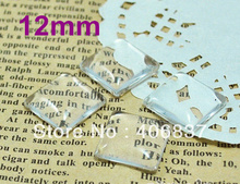 100pcs/Lot, Good Quality 12mm Dome Square Transparent Clear Magnifying Glass Cabochon 2024 - buy cheap