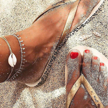 Tornozeleiras com pingente borla, tornozeleiras femininas, bracelete para o tornozelo, sandálias, joias para os pés, cavigliera, verão, concha boho 2024 - compre barato