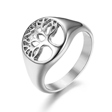 BONISKISS мужские кольца из нержавеющей стали женский узор в виде дерева жизни кольца золото Bijoux ювелирные изделия Шарм подарок для Bague Femme 2020 2024 - купить недорого