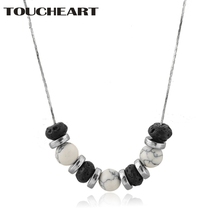 TOUCHEART-Collar personalizado de plata para mujer, colgante de cristal con piedra de nacimiento Natural de lava, SNE190020 2024 - compra barato