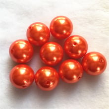 Nuevo 20MM 110 unids/lote color naranja grueso acrílico perlas de perlas grueso para collar de la joyería #88 2024 - compra barato