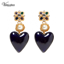 Vodeshanliwen ZA Fashion Simulated pearl Dangle Drop Earrings For Women New Design Resin Pendant Earrings Jewelry wholesale 2024 - buy cheap