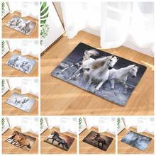 40x60cm/50x80cm Galloping Wild Horse Print Carpets Anti-slip Floor Mat Cartoon Outdoor Rugs Front Door Mats 2024 - buy cheap