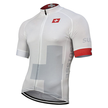 Switzerland White Short Sleeve New Cycling Jersey Men Customized Bike MTB Road Race Team Tops Bike clothing Sly Sun 2024 - buy cheap
