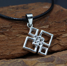 youe shone Knot necklace quaternary pendant alloy square irish eternity protection symbolic unisex jewelry mysti 2024 - buy cheap