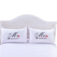 49 Mr Mrs Pillow Case Couple King Queen His Her Always Right Pillowcase Pillow Cover Wedding Valentine's Gift 2024 - buy cheap