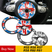PVC Vinyl Steering Wheel Center Car Sticker Decal Interior Decoration For MINI COOPER JCW S Countryman R55 R56 R57 R58 R60 R61 2024 - buy cheap