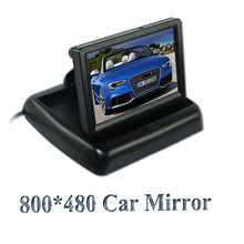 Factory sell Rear View Camera Parking 2ch Video 4.3 " Foldable Tft Lcd Color Camera Rearview Mirror Car Monitor , free Shipping 2024 - buy cheap