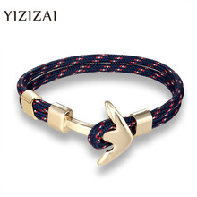 YIZIZAI Hot Sale New Fashion Jewelry navy style Sport Camping Parachute cord Anchor Bracelets Men Women Wrap Bracelets Pulsera 2024 - buy cheap