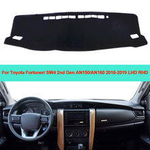 Внутренняя крышка приборной панели автомобиля коврик ковровая Подушка солнцезащитный козырек для Toyota Fortuner/SW4 2nd Gen AN150/AN160 2016 2017 2018 2019 2024 - купить недорого