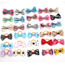 30pcs/ pack pet Hair Bows dog and cat Hair metal hairpin pet and rubber band Bows pet with chihuahua dog accessories OR026 2024 - buy cheap