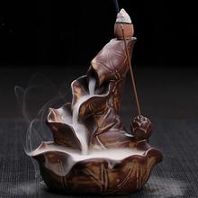 Ceramic Smoke Backflow Lotus Censer Tower Incense Burner 2024 - buy cheap