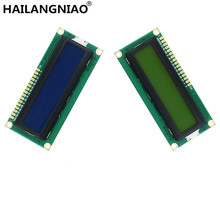 Tela lcd de 16x2 caracteres, módulo lcd1602 1602 lcd de módulo azul/amarelo verde, interface pcf8574t pcf8574 iic i2c 5v, com 10 peças 2024 - compre barato