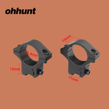 ohhunt 2PCs Hunting Scope Mount 25.4mm Tube Rings Med Profile Dovetail Tactical Riflescope 11mm Rail Base for Rifle .22 Airgun 2024 - buy cheap