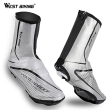 Capa de sapato para ciclismo west biking, capa à prova d'água, vento e quente para calçados e caminhadas 2024 - compre barato