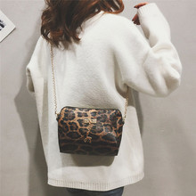 Женская винтажная Маленькая кожаная сумка с леопардовым принтом, сумка-Кроссбоди для женщин, сумка-мессенджер на плечо с подвеской, женская сумка 2024 - купить недорого