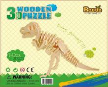 3D Wooden Puzzle Dinosaur DIY Model Building Kits for Kids Children 2024 - buy cheap