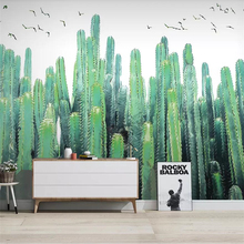 Beibehand-papel de parede 3d de plantas tropicais, pintadas à mão, nórdico, fundo de tv, mural personalizado, grande, papel de parede 2024 - compre barato