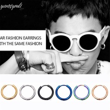 1 Pcs Korean Circle Round Stainless Steel Stud Earrings for Men Women Fashion Earring Girl 2019 Brincos Pequenos Bijoux 2024 - buy cheap