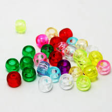 2000pcs/lot 6x9mm Large Hole Assorted Transparent Colors Acrylic Loose Spacer DIY Beads for Craft DH-BSD133-99 2024 - buy cheap