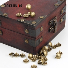 Estofamento de bronze e ferro, 100 peças, antigo, jóias para as unhas, caixa de presente, sofá, decorativo, unhas estofadas para móveis, grampos 2024 - compre barato