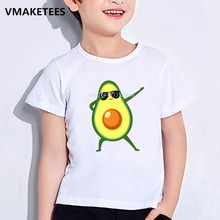 Camiseta infantil de verão, manga curta, para meninos e meninas, estampa de abacate, casual, roupa de bebê engraçada, hkp5108 2024 - compre barato