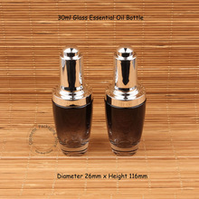 30pcs/Lot Wholesale 30ml Essential Oil Bottle with Dropper Glass Women Cosmetic Container 30 Gram Packaging with Silver Cap 2024 - buy cheap