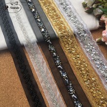 Free Shipping Fake Pearl Beaded Lace Trim Paillette Lace Beaded Pearl Trim Braid Lace Applique RS2226 2024 - buy cheap