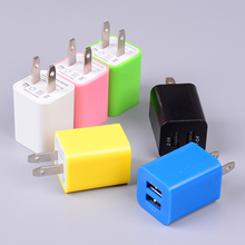 Adaptador de pared Universal para teléfono, adaptador de corriente para cargador, enchufe de EE. UU., 5V, 1A, Dual, 2 puertos USB, CA, 1 unidad 2024 - compra barato