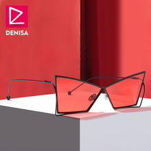 DENISA New Arrival 2019 Vintage Butterfly Sunglasses Women Trendy Cat Eye Sun Glasses Girls UV400 lunette de soleil femme GZ1075 2024 - buy cheap