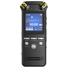 Shmci d50 gravador profissional áudio ativado por voz, mini gravador dictaphone adc com controle de ruído 1536 192kbps, tocador mp3 2024 - compre barato
