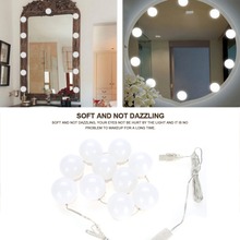 10 Bulbs Vanity LED Makeup Mirror Lights Dimmable Bulb Concealable Wiring Light String Warm Cold Tones Make up Mirrors Cosmetic 2024 - buy cheap