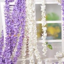 1.2m simulação de hortência corda de flores colorida videira flor artificial rattan para decoração de festa de casamento coroa de flores de seda 2024 - compre barato